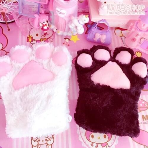 Hand-made Lolita cat claw Gloves Cos Japans cute fluffy gloves soft sister