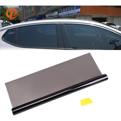 POSSBAY 50x 300cm Car Side Window Solar Protection UV-proof Films VLT 35% Roll Commercial Black Solar Films