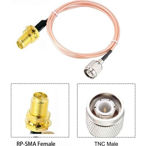 TNC Male To RP-SMA Female RG316 8" 20CM RF Pigtail Jumper Cable