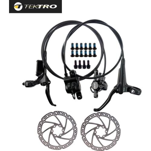TEKTRO HD-M285 Hydraulic Disc Brake MTB Bicycle Front/Rear Brakes 800/1500mm witha 160/180/203mm Rotor Mountain Bike brake Parts