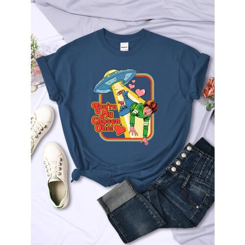 My Chosen One Simplicity Print Female T-shirt Harajuku Quality Tshirt Cartoon Big-size Clothes Vintage Quality womens Tshirt
