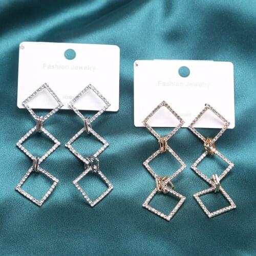 2021 Fashion Jewelry Trend Unusual Earrings Aesthetic Piercing Korean Hanging Goth Demon Slayer Geometric Big Vintage Earrings