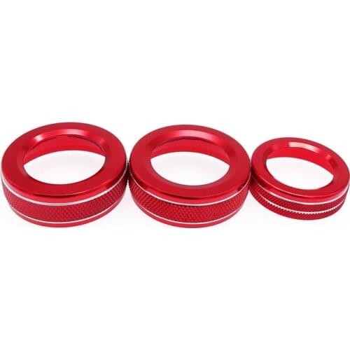 3pcs Car Volume Knob Button Air Conditioning Adjustment Decorative Ring for Mercedes-Benz GLK CLA ML GL Auto Knob Decor Sticker