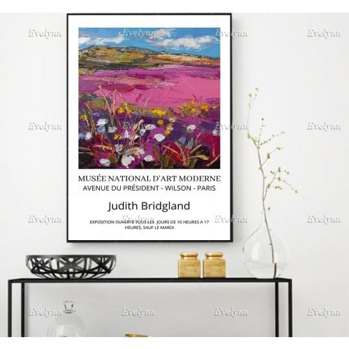 Abstract Art, Exhibition Poster, Judith Bridgland Art, Home Decor Prints Wall Art Canvas Living Room Decoration Unique Gift