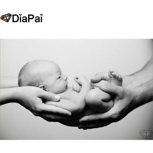 DIAPAI 100% Full Square/Round Drill 5D DIY Diamond Painting "Child baby" Diamond Embroidery Cross Stitch 3D Decor A20104