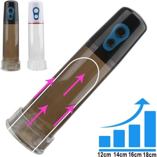 Automatic Erotic Sex Toys Increase Length Penis Pump Vacuum Dick Extender Penis Enlargement Vacuum Train Pump Sex Toys for Men