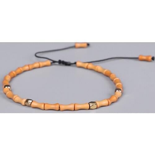 Handcarved Natural Olive Nut Bracelets For Men Women Reiki Prayer Stones Super Thin Bracelet