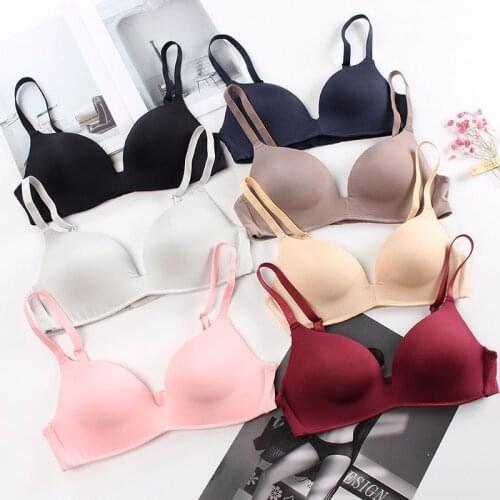 Women Seamless Bra Sexy No Wire Push Up Underwear Girls Students Breathable Thin 12 Colors Bras