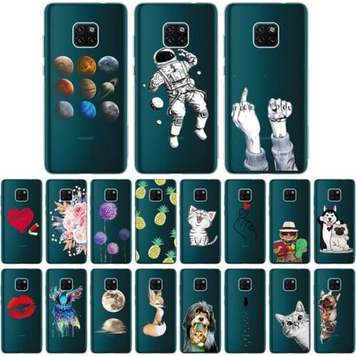 TPU Fashion Cool Cartoon Case for Huawei Mate 20 Mate 20 Lite Mate 20 X Mate20 Floral Animal Cover For HuaWei Mate 20 Pro