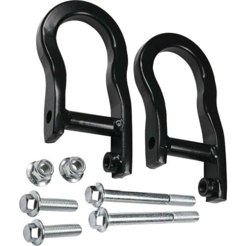 Black Front Tow Hooks 84072463 Compatible for Chevy Silverado Sierra 1500 2007-2018 for Silverado Sierra 1500 LD 2019