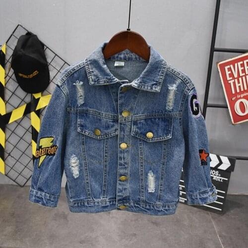 Toddler Boys Denim Jacket Kids Clothes Spring 2019 Children Turn Down Collar Coat Jaqueta Jeans Infantil Menino Manteau Garcon