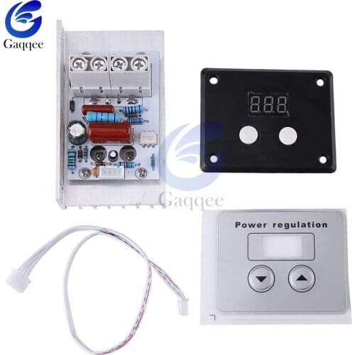 AC 220V 10000W SCR Digital Control Electronic Voltage Regulator Speed Control Dimmer Thermostat with On/Off Switch