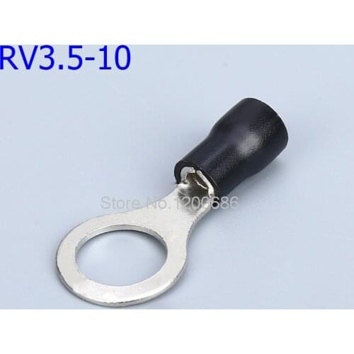 RV3.5-10 Thickness 0.7mm O-Circle Cold Pre-Insulated Terminals Wire Nose Brass