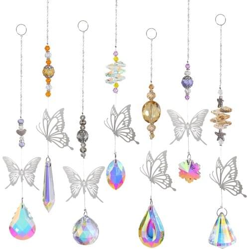 Crystal Wind chimes Sunlight Catching Hanging Pendant Light Jewelry Wind Chimes For Home Garden Window Wedding Decoration