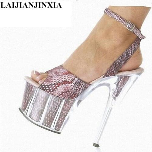 LAIJIANJINXIA New Sexy Shoes Woman High Heels Wedding Shoes Pumps Women Shoes 15CM Heels Womens Sandals Ladies Shoes