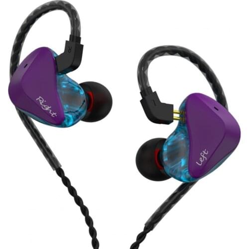 New CVJ CSK 1DD+1BA HiFi In Ear Headphone Music Earphones Super Heavy Bass Private Researched PET Film Dynamic Driver with 2 PIN