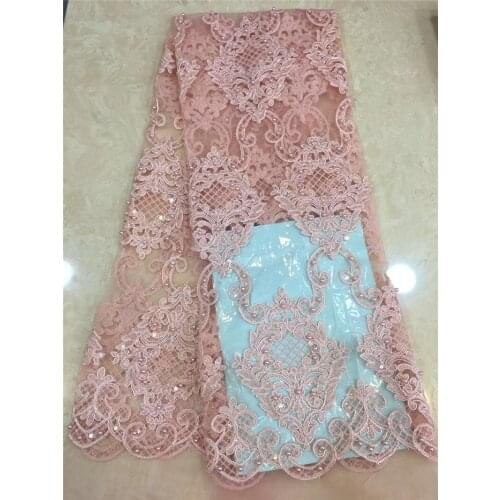 Beaded New design French Nigerian Laces Fabrics High Quality African Laces Fabric Wedding BZL-12.191
