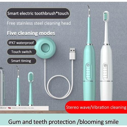 Portable Electric Sonic Dental Scaler Ultrasonic Automatic Touch Calculus Remover Dental Scaling Tooth Brushes Replacement Heads