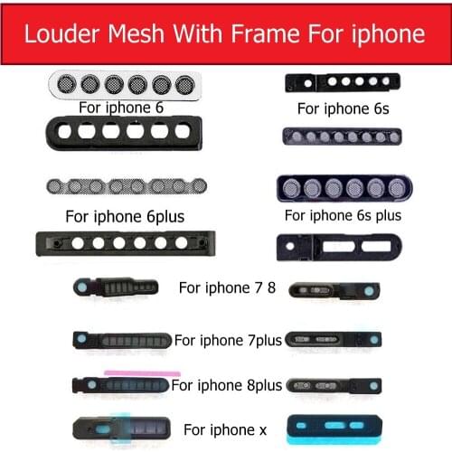 Anti Dust Louder-Speaker Mesh & frame For iPhone X 6 6s 6plus 6splus 7 7 plus louder mesh dust-proof Replacement parts repair