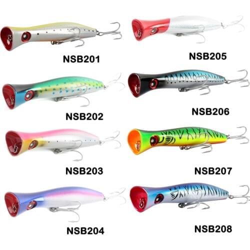 Noeby NBL9248 Fishing Hard Lure Big Mouth Popper Lure 200mm/115g Long Casting Trolling Fishing Top Water Lure