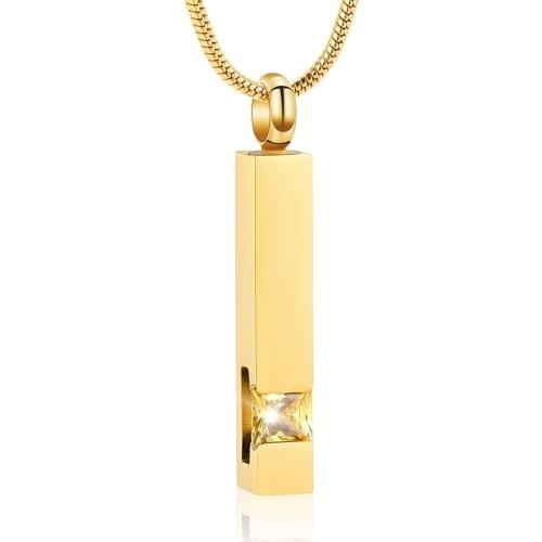 Multicolor Crystal Bar Cremation Jewelry Urn Necklace for Ashes Keepsake Urn Pendant Memorial Jewelry for Loved One