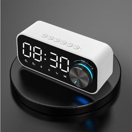 LED Alarm Clock Wireless Table Clock Bluetooth Music Player Adjustable Loudspeaker Digital Display Night Lamp Home Accessories