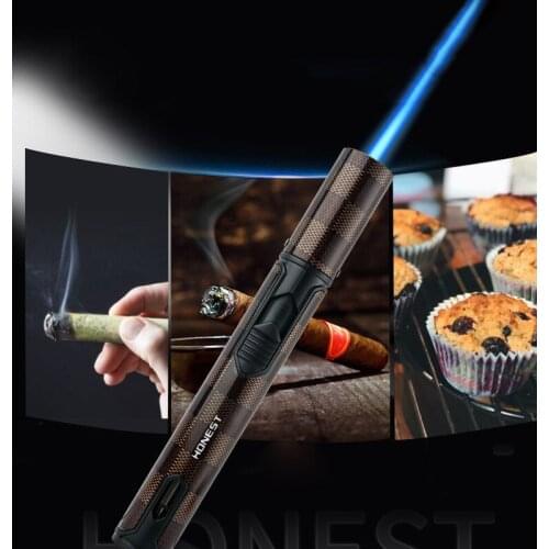 Turbobutane Torch Lighter Metal Gas Kitchen Cooking Jet Cigarette Lighter MenS Gift Cigar Accessories