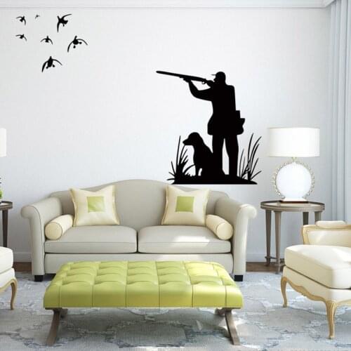 Vinyl Hunting Bird Wall Sticker Home Decor DIY Removable House Decoration Mural Decals Living Room Wallpaper Murals