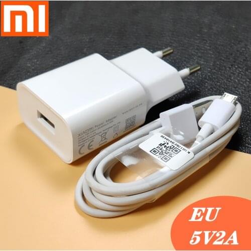 Xiaomi charger EU 5V2A USB Wall Power adapter Micro USB Type C cable For Mi 2 3 4 Redmi 3 3s 4x 5 Note 3 4 5 redmi note 7