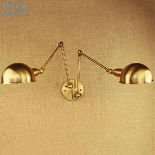 Gold Plate Iron Retro Wall Lights Bronze Metal lampshade Wall Sconce Indoor Wall Lamp Home Garden Aisle Novelty vintage Lighting