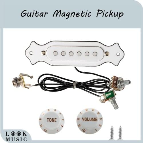 Sound Hole Magnetic Pickup for Folk Acoustic Electric Guitar With Knobs Pots