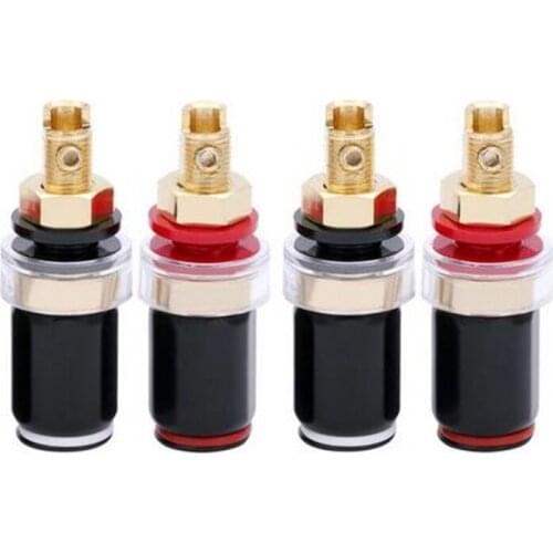 10Pairs Music Enthusiast Binding Post Speaker terminal 50mm, Pure copper gold-plated terminal, Power amplifier audio terminal