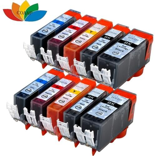 10x PGI 225 CLI 226 BK C M Y Compatible ink cartridge for canon PIXMA IP4820 IP4920 MG5120 MG5220 MG5320 MG6110 MG6120 MG6220