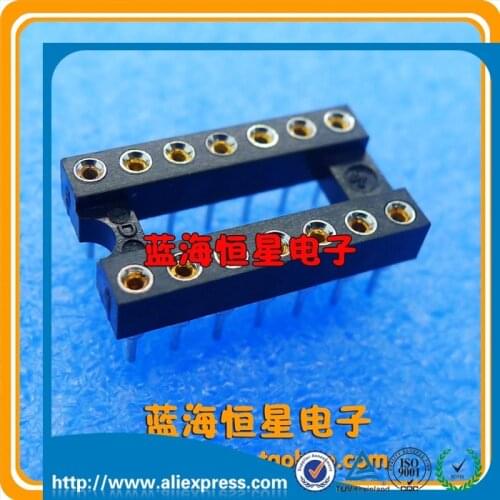 14P round hole IC socket 14P round hole chip holder DIP-14 socket DIP14