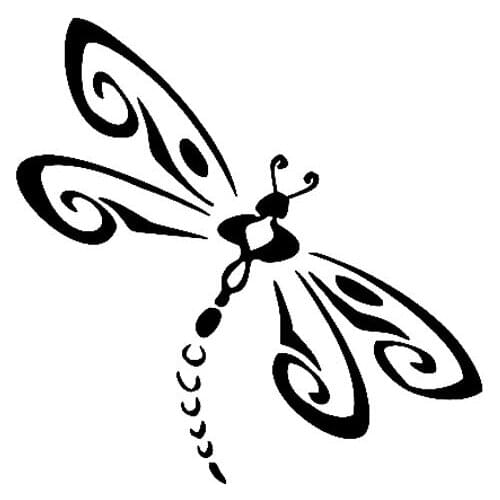 15.2CM*15.1CM Delicate Dragonflies Cool Vinyl Decal Car Sticker Laptop Suitcase Helmet Skateboard Sticker