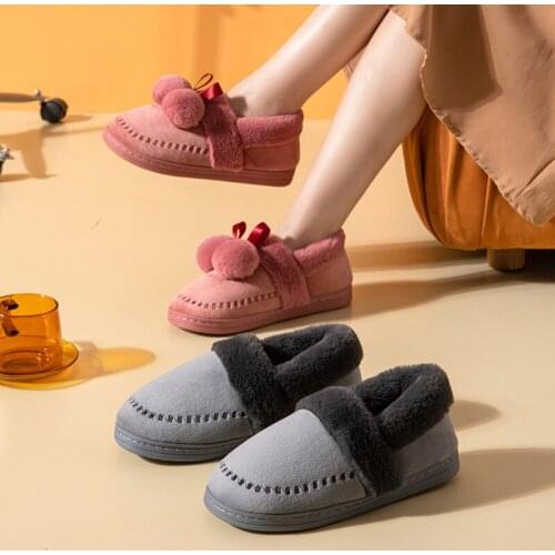 2021 New Fashion Autumn Winter Cotton Slippers Rabbit Ear Home Indoor Slippers Winter Warm Shoes Womens Cute Plus Plush Slippers