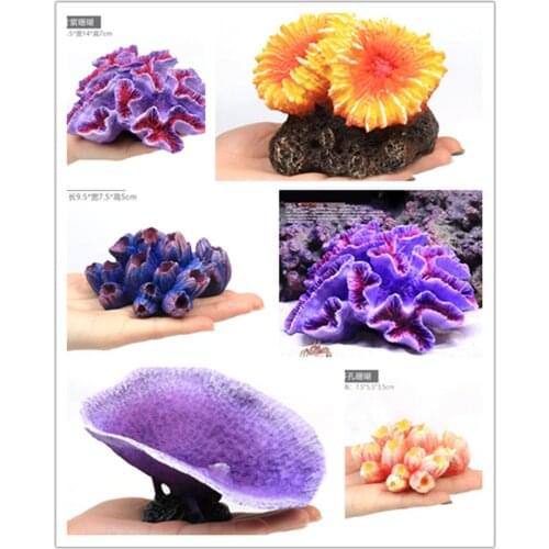 5 Different Style Mini Artificial Coral Fish Tank Ornaments Colorful Landscaping Aquarium Decoration