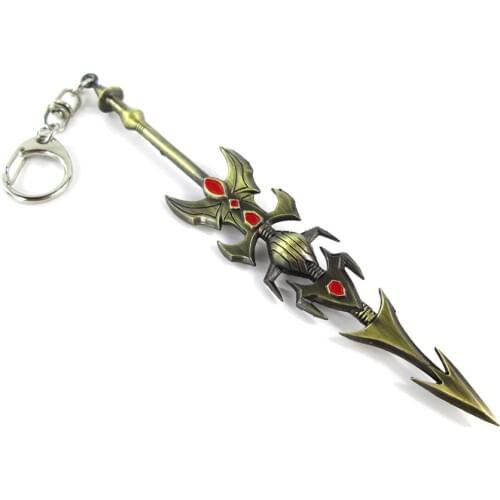 Bsarai the Exemplar of Demacia Warring Kingdoms Jarvan IV 14cm/5.5" Sword Model Key Chain/Ring
