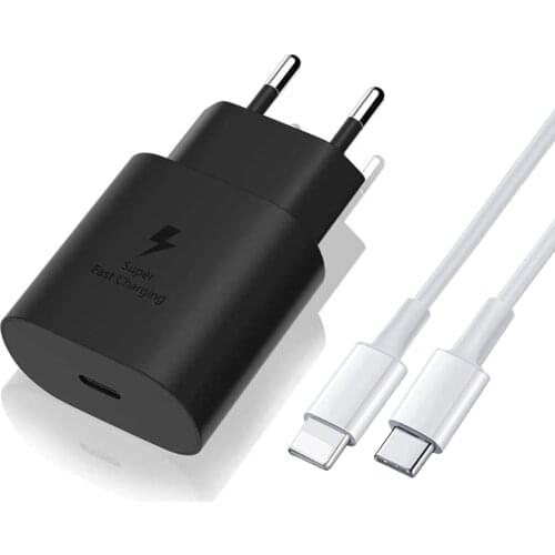 Quick Charge 4.0 3.0 QC 18W PD 20W USB Type C Fast Charger for iPhone 12 PRO MAX X Xs 8 Xiaomi SAMSUNG Phone Lightning Cable
