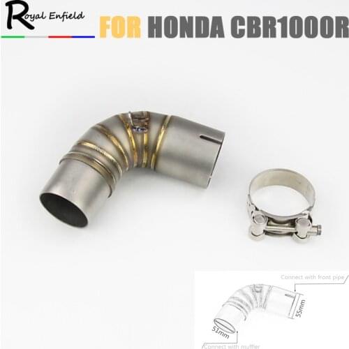 CB1000R Motorcycle Exhaust Middle Link Pipe Motorcycle Muffler Exhaust Mid-Pipe for Honda CB1000r 2010 2011 2012