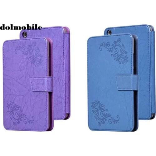 Dolmobile Print Flower PU Leather Case Cover for Huawei Mediapad T3 7 7.0 WIFI BG2-W09 Tablet Hand Holder Grip Shell Stylus Pen