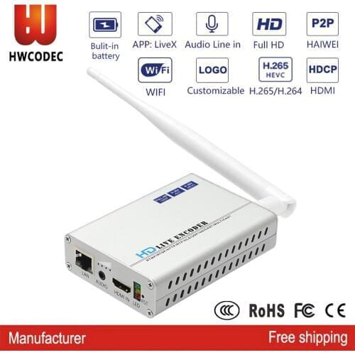 HWCODEC H8118AV-M H.264 H.265 1080P@60fps HDMI CVBS Audio to IP Wifi Encoder Built-in Power Supply Live Stream Video Converter