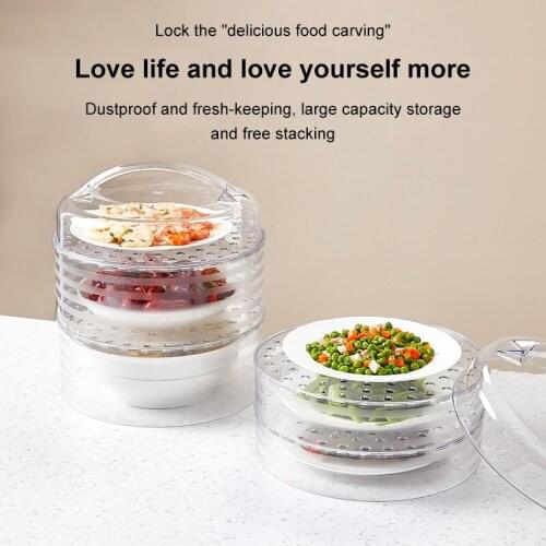Food Heat Preservation Cover Multilayer Stackable Dust Cover Fly Proof Fresh Keeping Box Leftovers Storage Box Household Kitchen