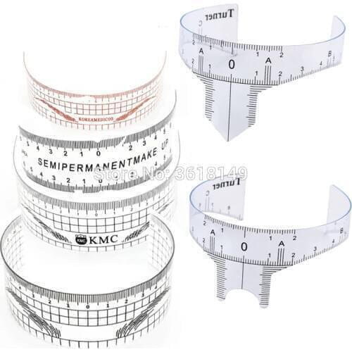 8 styles Eyebrow Rulers Tool Measures Microblading Permanent Makeup Eyebrow Guide Ruler Tattoo Position Ruler KMC Ruler