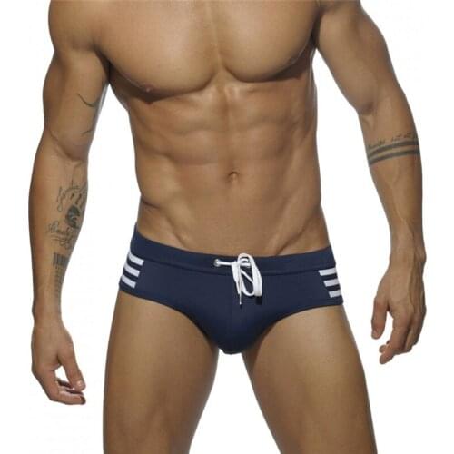 Men Underwear Mens Bikini Swimwear Simple Patchwork Nylon Briefs With/Without Sponge Pad Comfort Beach Shorts Sexy Swim Trunks