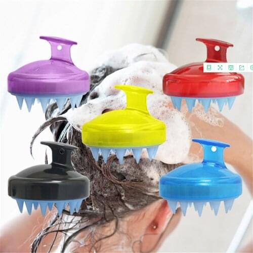 Soft Silicone Head Scalp Massager Deep Cleaning Body Shower Brush Anti Static Relax Head Hair Loss Prevention Hair Wash Tools