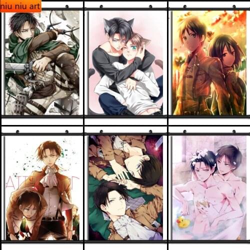 5D DIY Attack on Giant Anime Manga Full Diamond Embroidered Diamond Painting Diamond Mosaic Cross Stitch Kits Room Decor