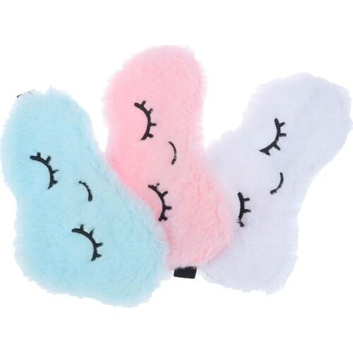 NEW Soft Eye Masks Blindfold Cartoon Cloud Eye Mask Cute Eyelashes Sleep Shade Eyepatch Sleeping Aid Eye Patch Gifts