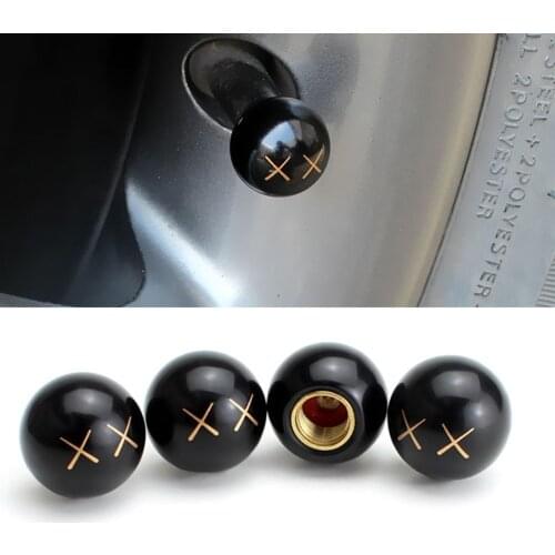 4Pcs Wheel Tire Air Valve Caps Ball Simple Dust Theftproof Auto Truck Bike ATV Car Van Dustproof Tyre Cover Hot Selling Tools