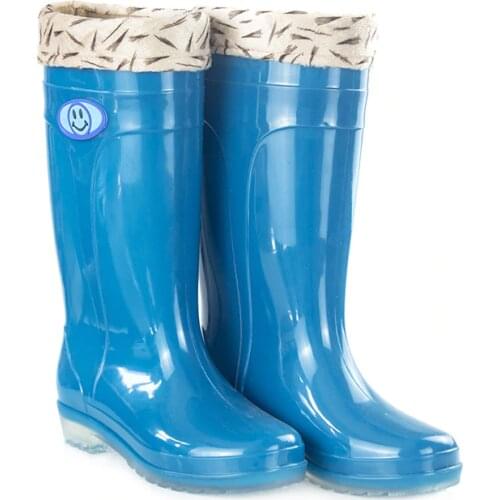 Labor Durable Wearing Female Low Mid High Tube Boots Plus Cotton Warm Car Washing Waterproof Outdoor PVC Rain Boots 36-41
